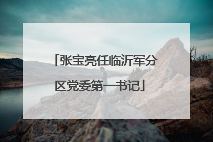 张宝亮任临沂军分区党委第一书记