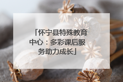 怀宁县特殊教育中心：多彩课后服务助力成长