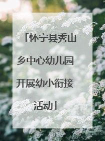 怀宁县秀山乡中心幼儿园开展幼小衔接活动