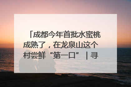 成都今年首批水蜜桃成熟了，在龙泉山这个村尝鲜“第一口”｜寻找和美乡村推荐官