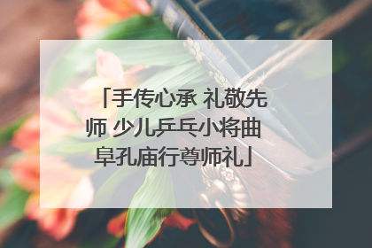 手传心承 礼敬先师 少儿乒乓小将曲阜孔庙行尊师礼