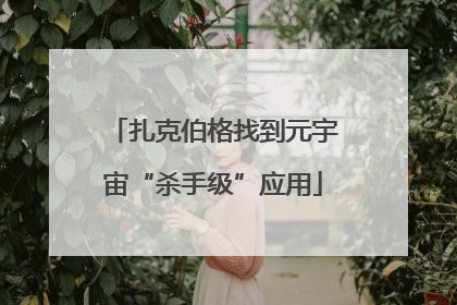 扎克伯格找到元宇宙“杀手级”应用