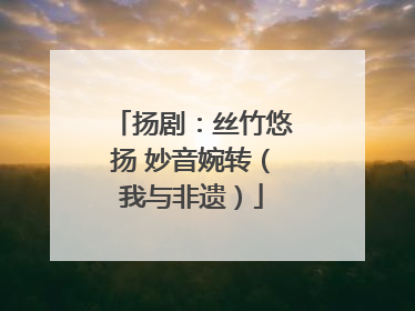 扬剧：丝竹悠扬 妙音婉转（我与非遗）