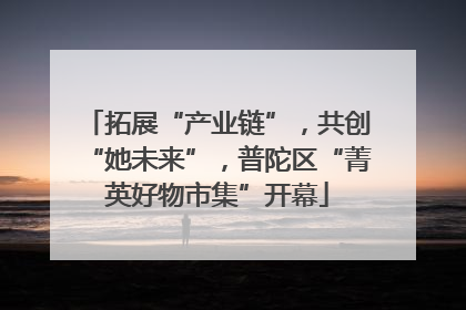 拓展“产业链”，共创“她未来”，普陀区“菁英好物市集”开幕