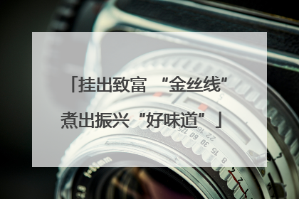 挂出致富 “金丝线” 煮出振兴“好味道”