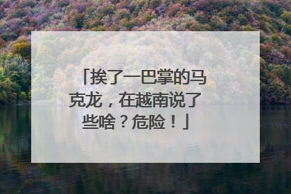 挨了一巴掌的马克龙，在越南说了些啥？危险！