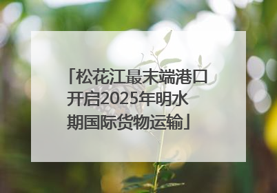 松花江最末端港口开启2025年明水期国际货物运输