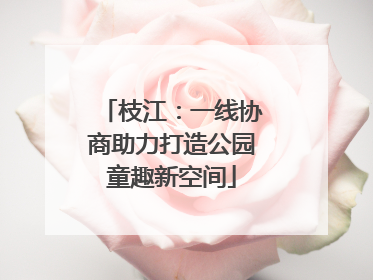 枝江：一线协商助力打造公园童趣新空间