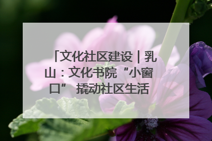 文化社区建设｜乳山：文化书院“小窗口” 撬动社区生活“大幸福”