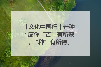 文化中国行｜芒种：愿你“芒”有所获，“种”有所得