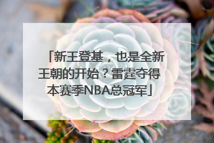 新王登基，也是全新王朝的开始？雷霆夺得本赛季NBA总冠军