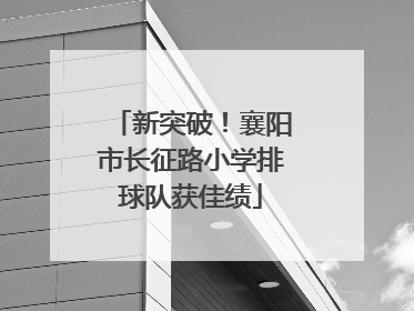 新突破！襄阳市长征路小学排球队获佳绩