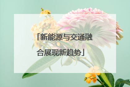 新能源与交通融合展现新趋势