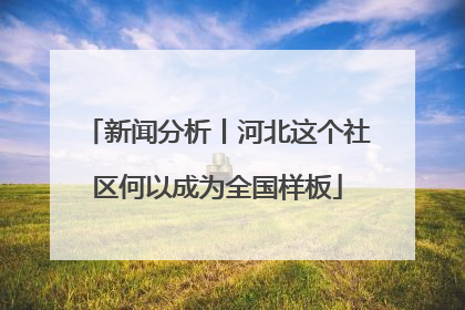新闻分析丨河北这个社区何以成为全国样板