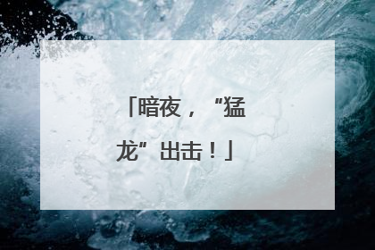 暗夜，“猛龙”出击！