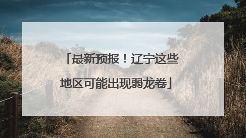 最新预报！辽宁这些地区可能出现弱龙卷