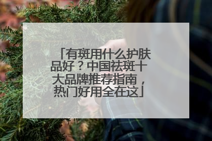 有斑用什么护肤品好？中国祛斑十大品牌推荐指南，热门好用全在这