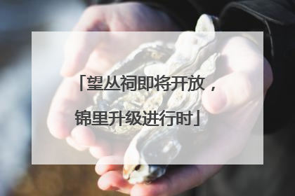 望丛祠即将开放，锦里升级进行时