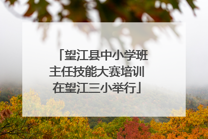 望江县中小学班主任技能大赛培训在望江三小举行