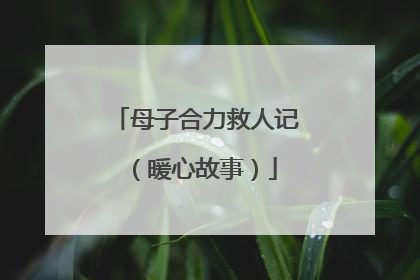 母子合力救人记（暖心故事）