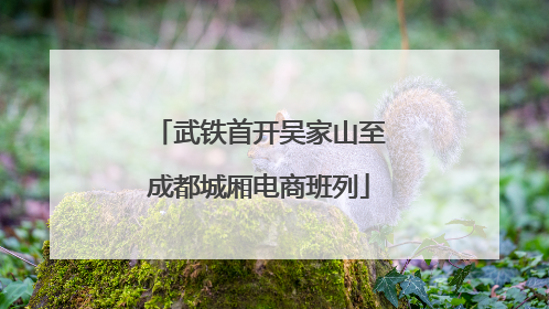 武铁首开吴家山至成都城厢电商班列