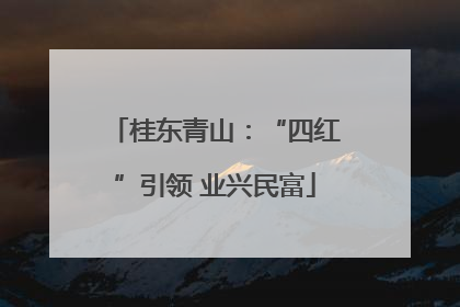 桂东青山：“四红”引领 业兴民富