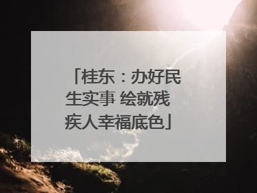 桂东：办好民生实事 绘就残疾人幸福底色