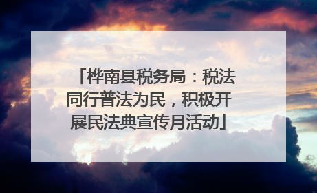 桦南县税务局：税法同行普法为民，积极开展民法典宣传月活动
