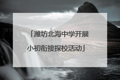 潍坊北海中学开展小初衔接探校活动