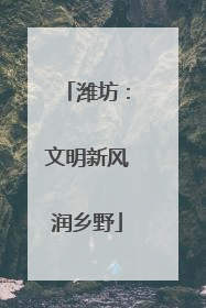 潍坊：文明新风润乡野