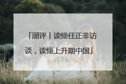 潮评丨读懂任正非访谈，读懂上升期中国