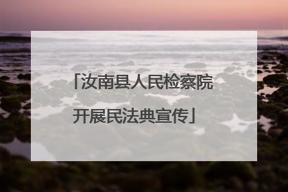 汝南县人民检察院开展民法典宣传