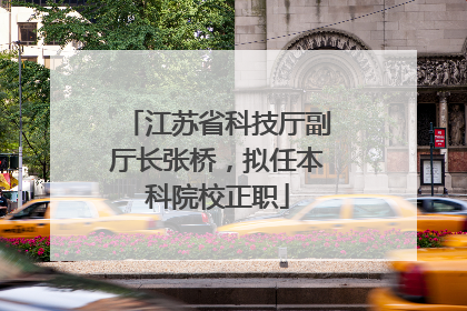 江苏省科技厅副厅长张桥，拟任本科院校正职