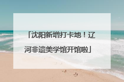 沈阳新增打卡地！辽河非遗美学馆开馆啦