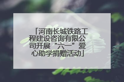 河南长城铁路工程建设咨询有限公司开展“六一”爱心助学捐赠活动