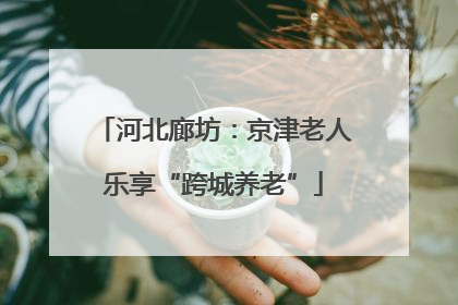 河北廊坊：京津老人乐享“跨城养老”