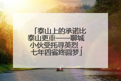 泰山上的承诺比泰山更重——聊城小伙受托寻英烈，七年四省终圆梦