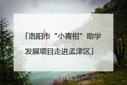 洛阳市“小青柑”助学发展项目走进孟津区