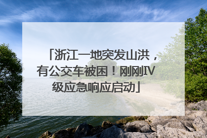 浙江一地突发山洪，有公交车被困！刚刚Ⅳ级应急响应启动