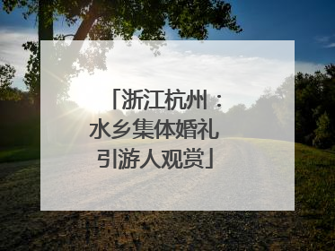 浙江杭州：水乡集体婚礼引游人观赏