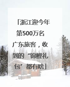 浙江迎今年第500万名广东旅客，收到的“锦鲤礼包”都有啥