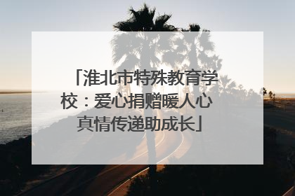 淮北市特殊教育学校：爱心捐赠暖人心 真情传递助成长