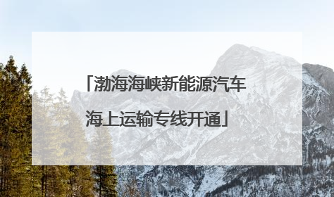 渤海海峡新能源汽车海上运输专线开通