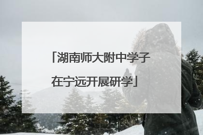 湖南师大附中学子在宁远开展研学