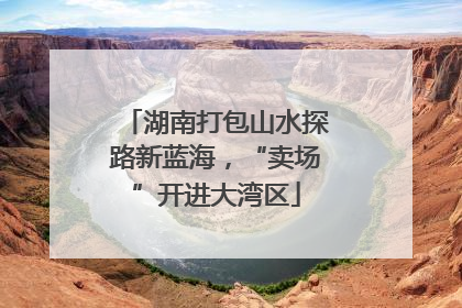 湖南打包山水探路新蓝海，“卖场”开进大湾区