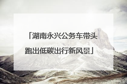 湖南永兴公务车带头跑出低碳出行新风景