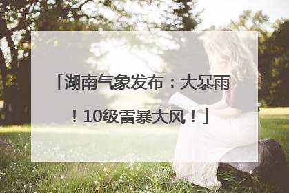 湖南气象发布：大暴雨！10级雷暴大风！