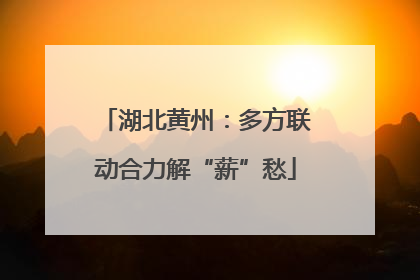 湖北黄州：多方联动合力解“薪”愁