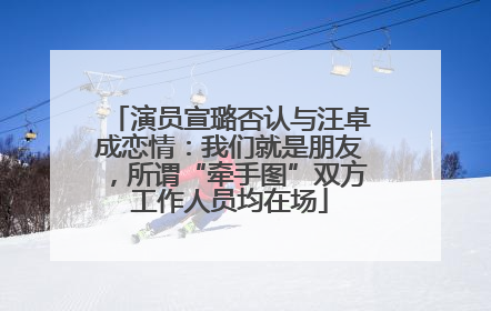 演员宣璐否认与汪卓成恋情：我们就是朋友，所谓“牵手图”双方工作人员均在场