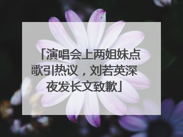 演唱会上两姐妹点歌引热议，刘若英深夜发长文致歉